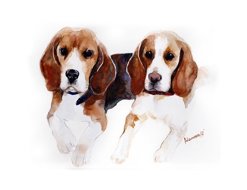 Painting of your dog from photo - pet watercolor - unique gift for cat or dog lovers