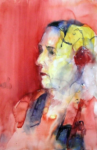 Commission portrait watercolor painting - custom 6x8 small painting