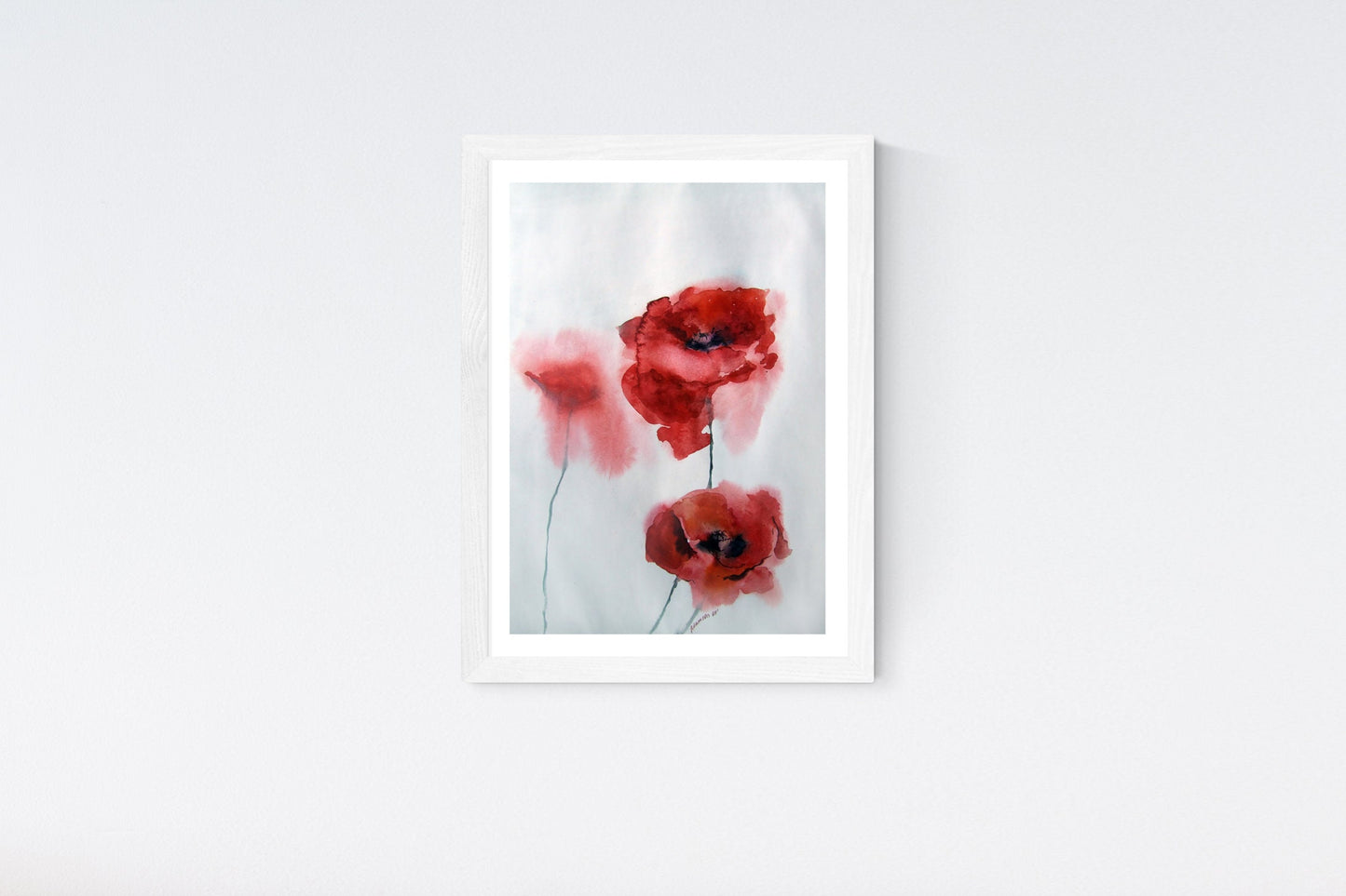 Poppies Print - Watercolor Floral Art. Wedding or Mother's day gift