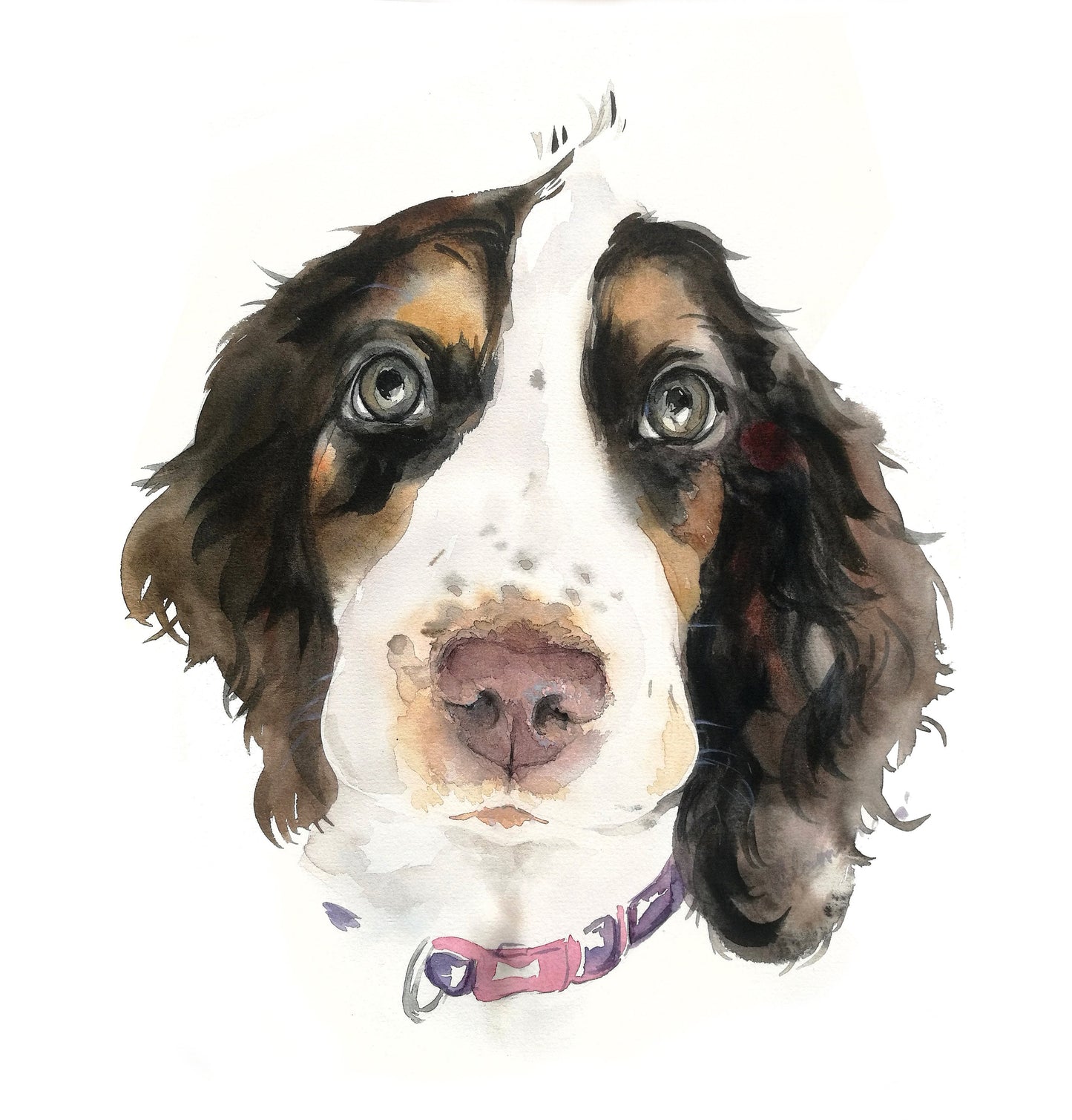 Custom horse portrait from photo - pet watercolor - unique horse themed gift