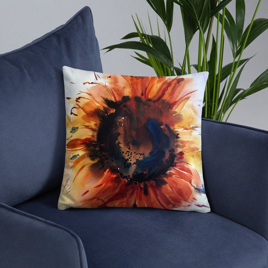Sunflower Pillow 18x18 in decorative pillow