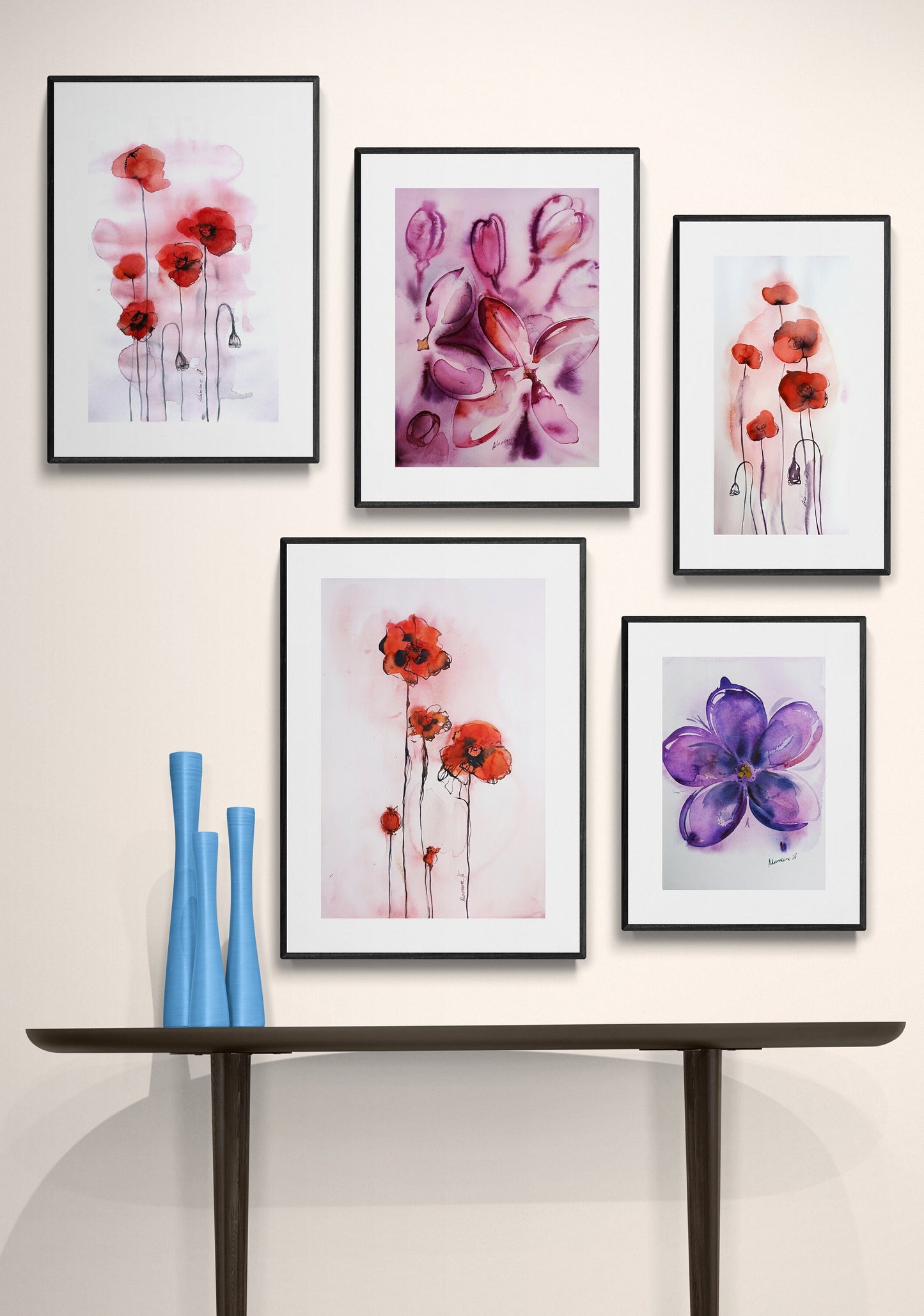 California Poppies Print - Watercolor Floral Art. Wedding or Mother's day gift